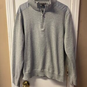 Michael Kors Light Gray Zip-Up Men's Sweater